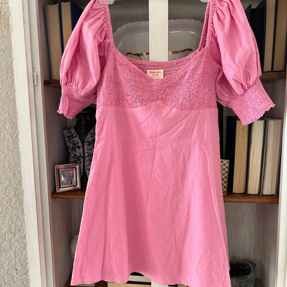Adorable,Showpo size 10 off the shoulder, smocked cotton mini dress